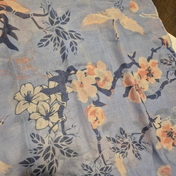 NWT Bonmarche Scarf Blue with Asian Print - Picture 6 of 6